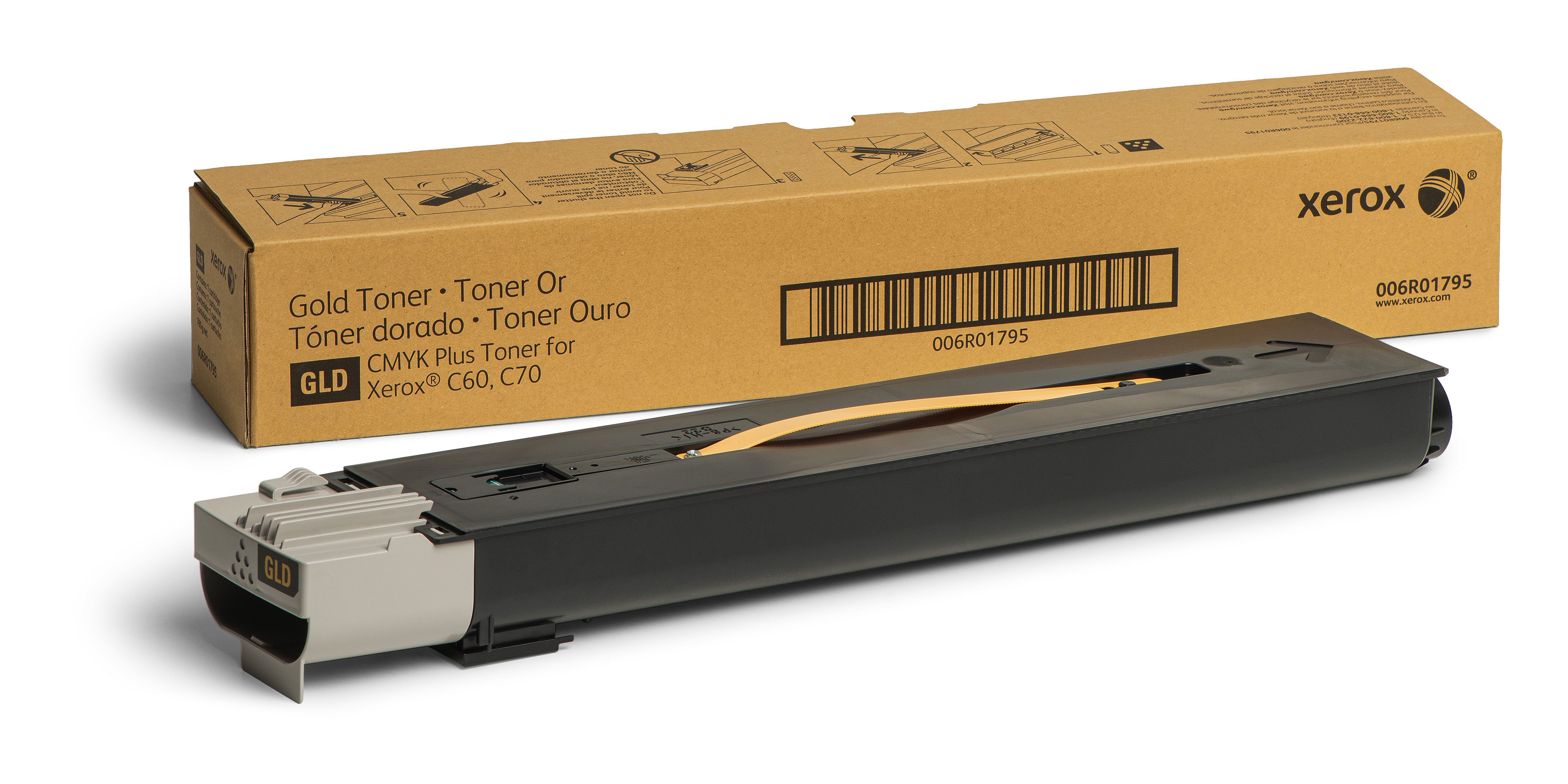 Xerox Gold Toner Cartridge For The Xerox Color C60/C70 006R01795 Genuine  Xerox Supplies