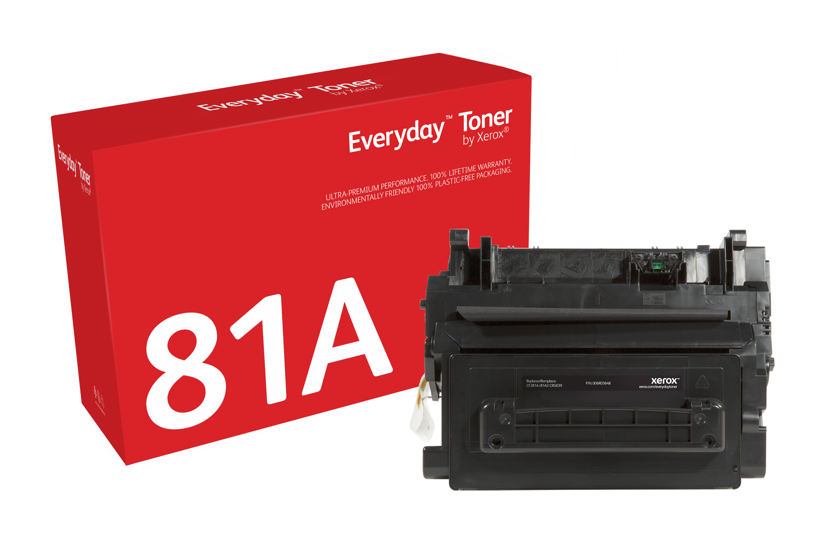 Everyday Black Toner compatible with HP 81A (CF281A), Standard Yield  006R03648 by Xerox