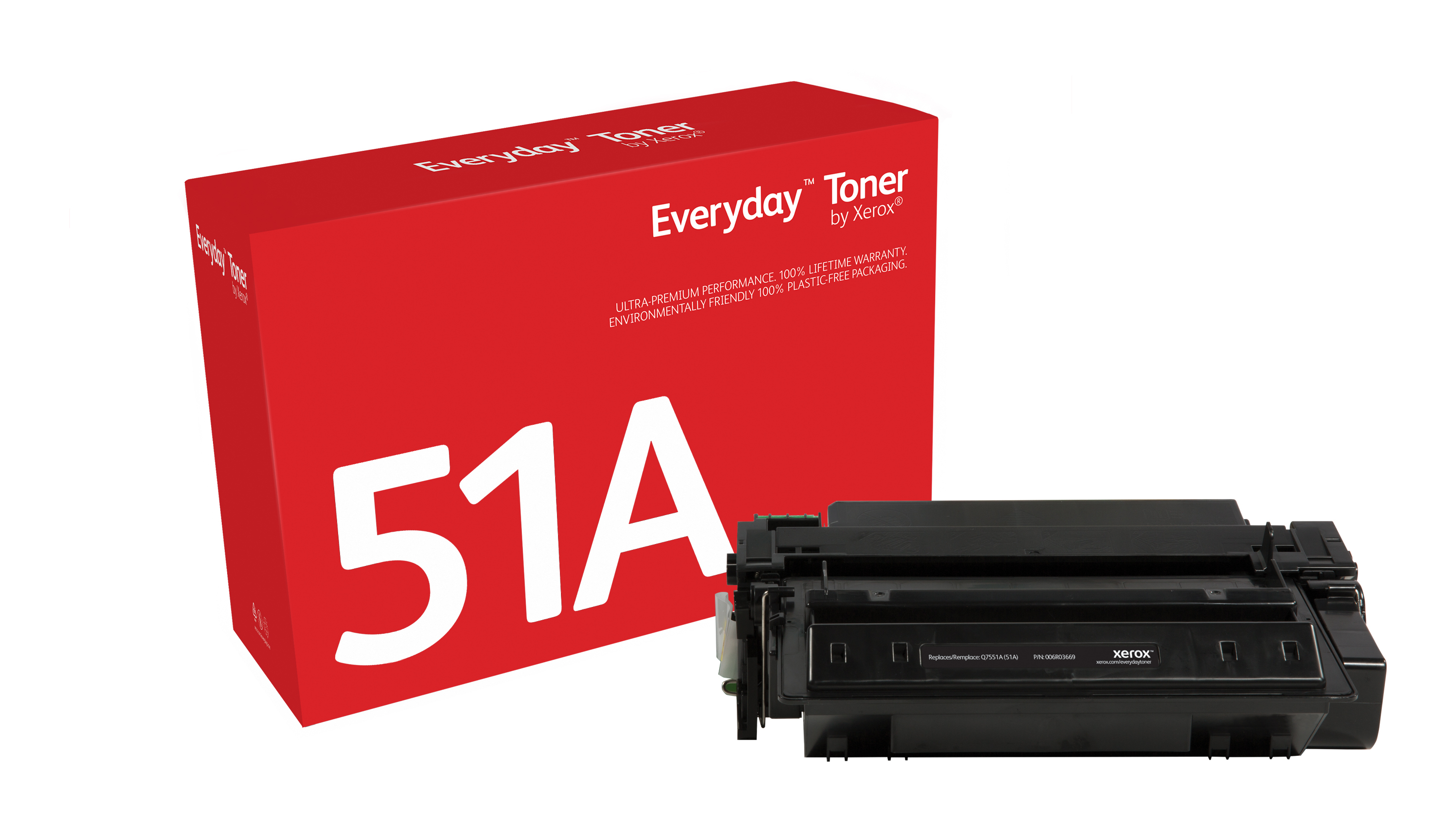 Everyday Black Toner compatible with HP 51A (Q7551A), Standard Yield  006R03669 by Xerox