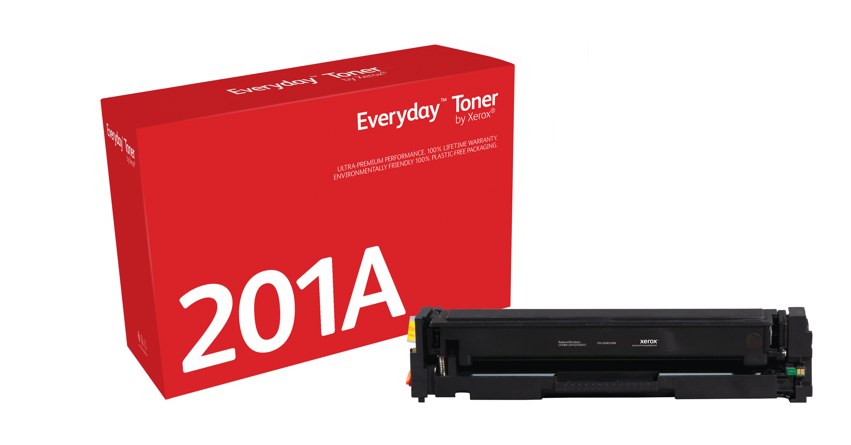 Everyday Black Toner compatible with HP 201A (CF400A), Standard Yield  006R03688 by Xerox