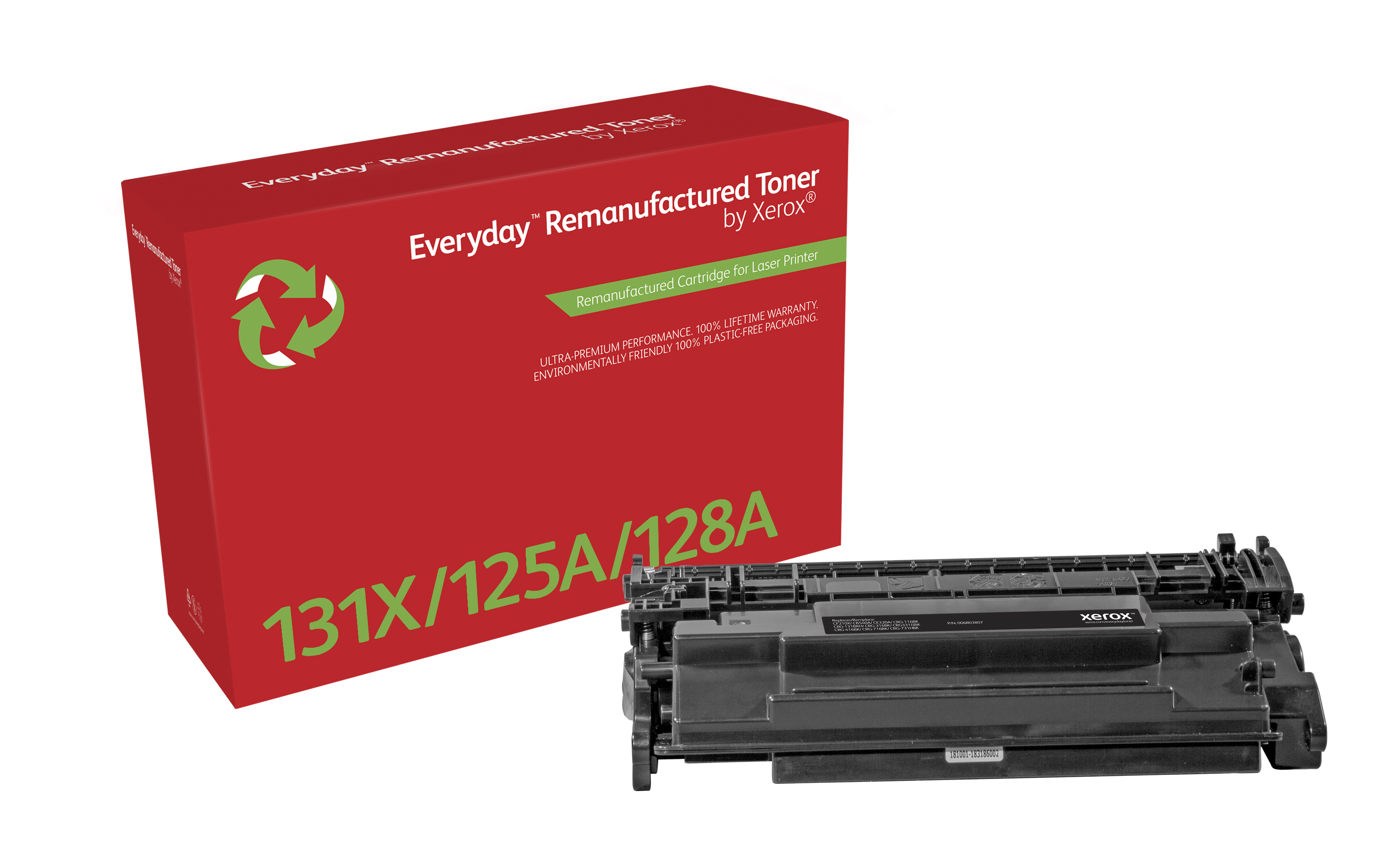 Everyday Black Toner compatible with HP 131X/ 125A/ 128A (CF210X/ CB540A/  CE320A), Standard Yield 006R03807 by Xerox