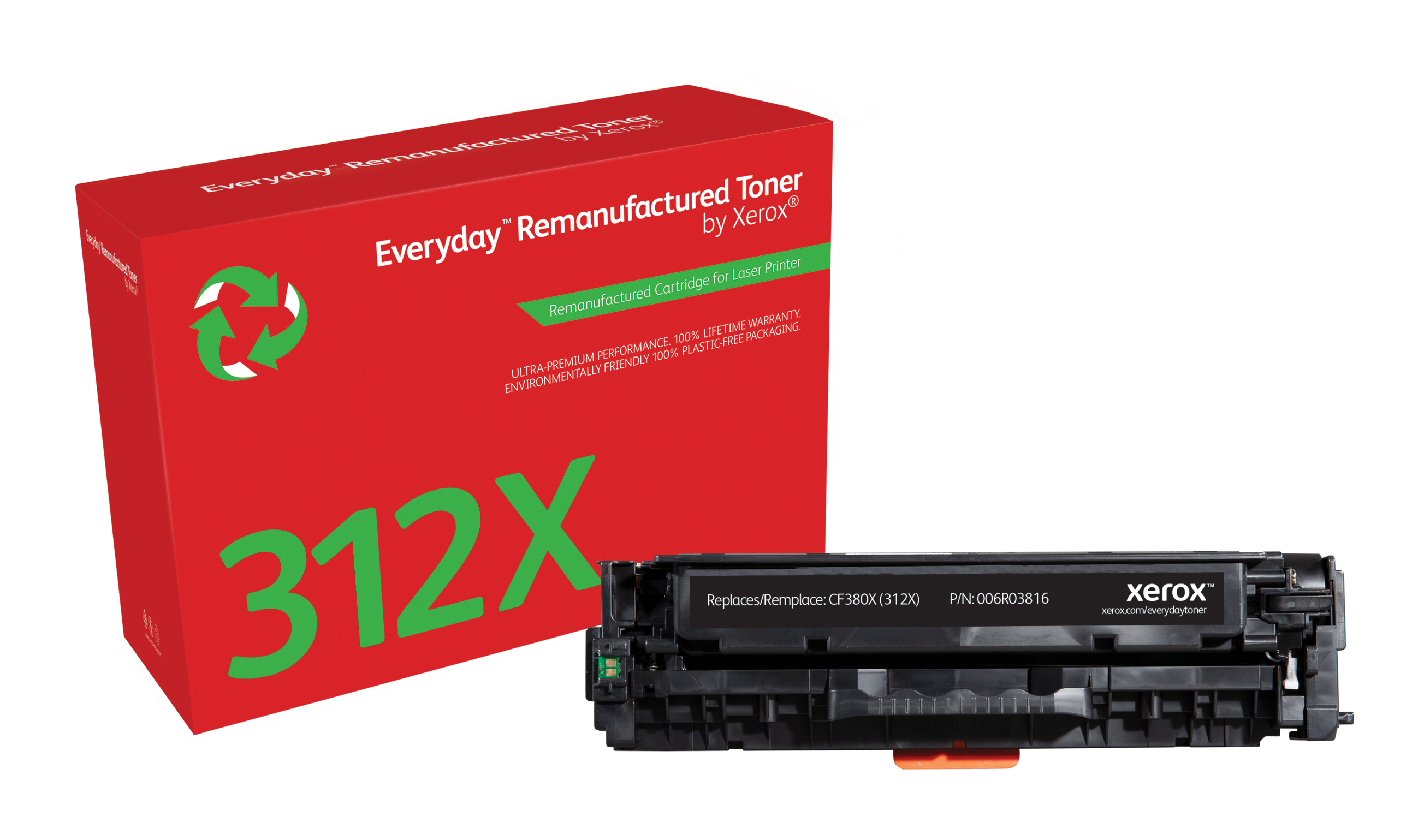 Everyday Black Toner compatible with HP 312X (CF380X), High Yield 006R03816  by Xerox