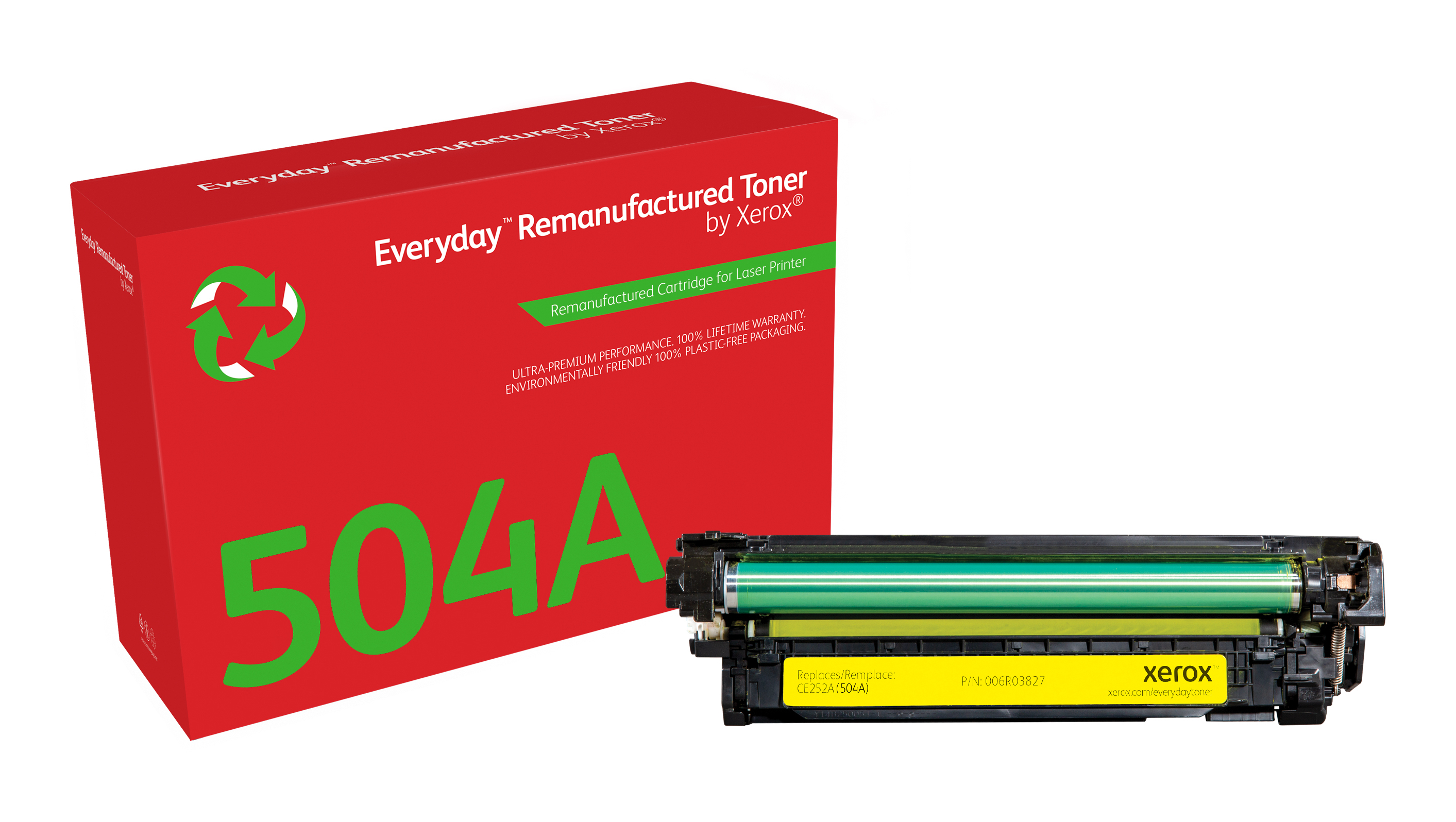 Everyday Yellow Toner compatible with HP CE252A, Standard Yield 006R03827  by Xerox