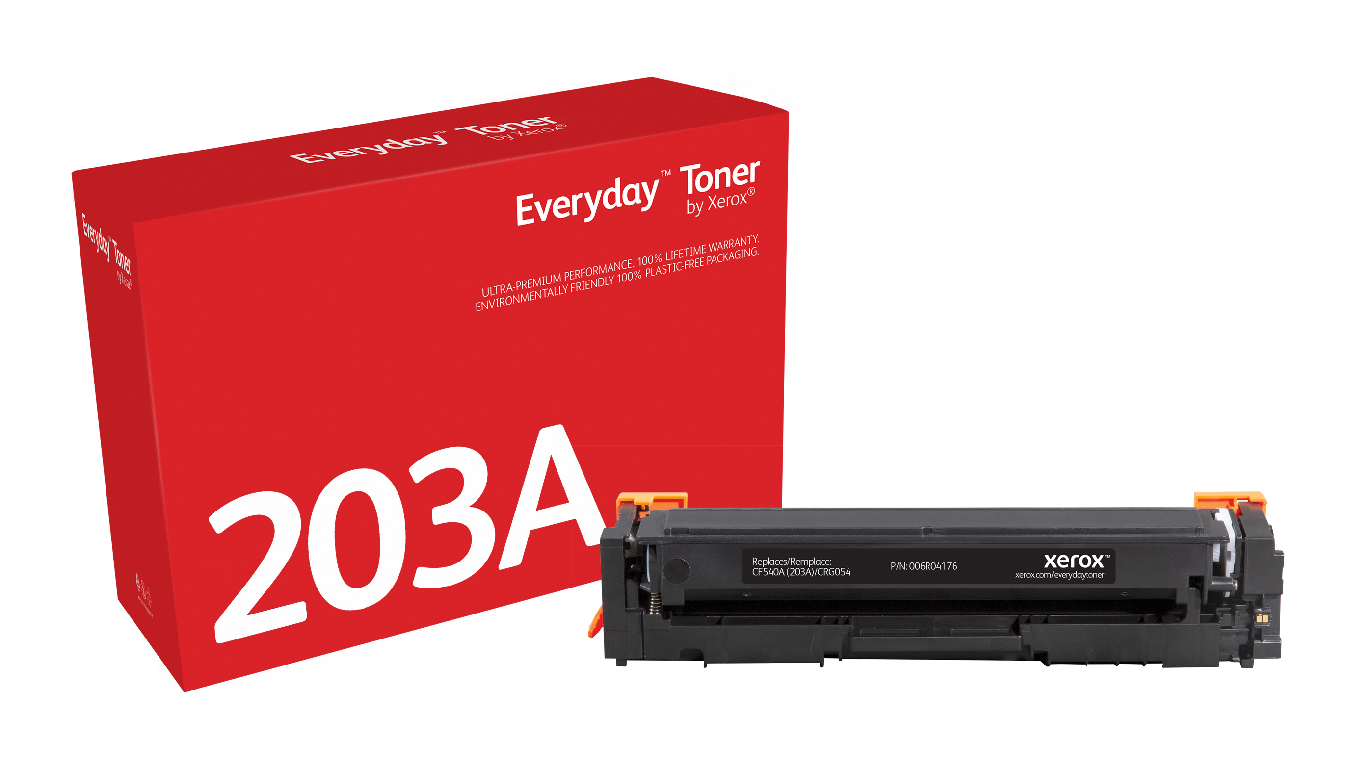 Everyday™ Black Toner by Xerox compatible with HP 202A (CF540A/CRG-054BK),  Standard Yield 006R04176 Genuine Xerox Supplies