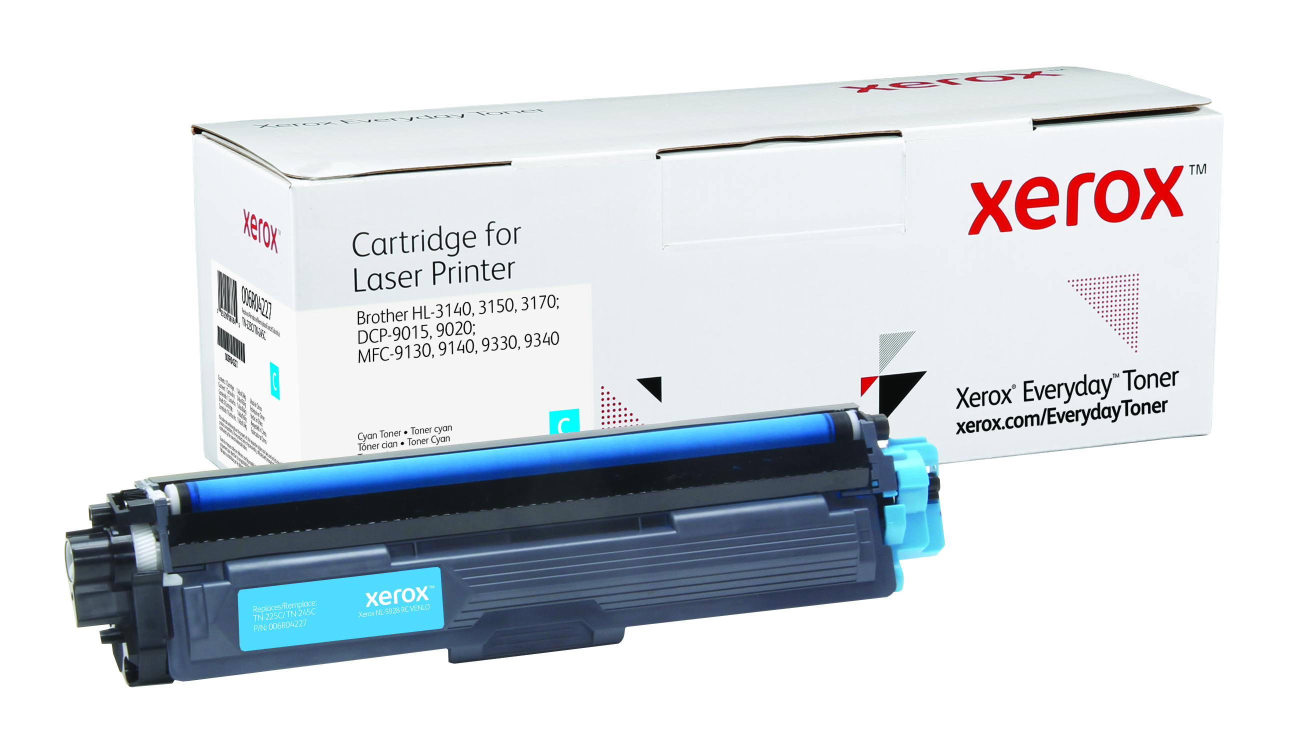Everyday™ Cyan Toner by Xerox compatible with Brother TN-225C/ TN-245C,  High Yield 006R04227 Genuine Xerox Supplies