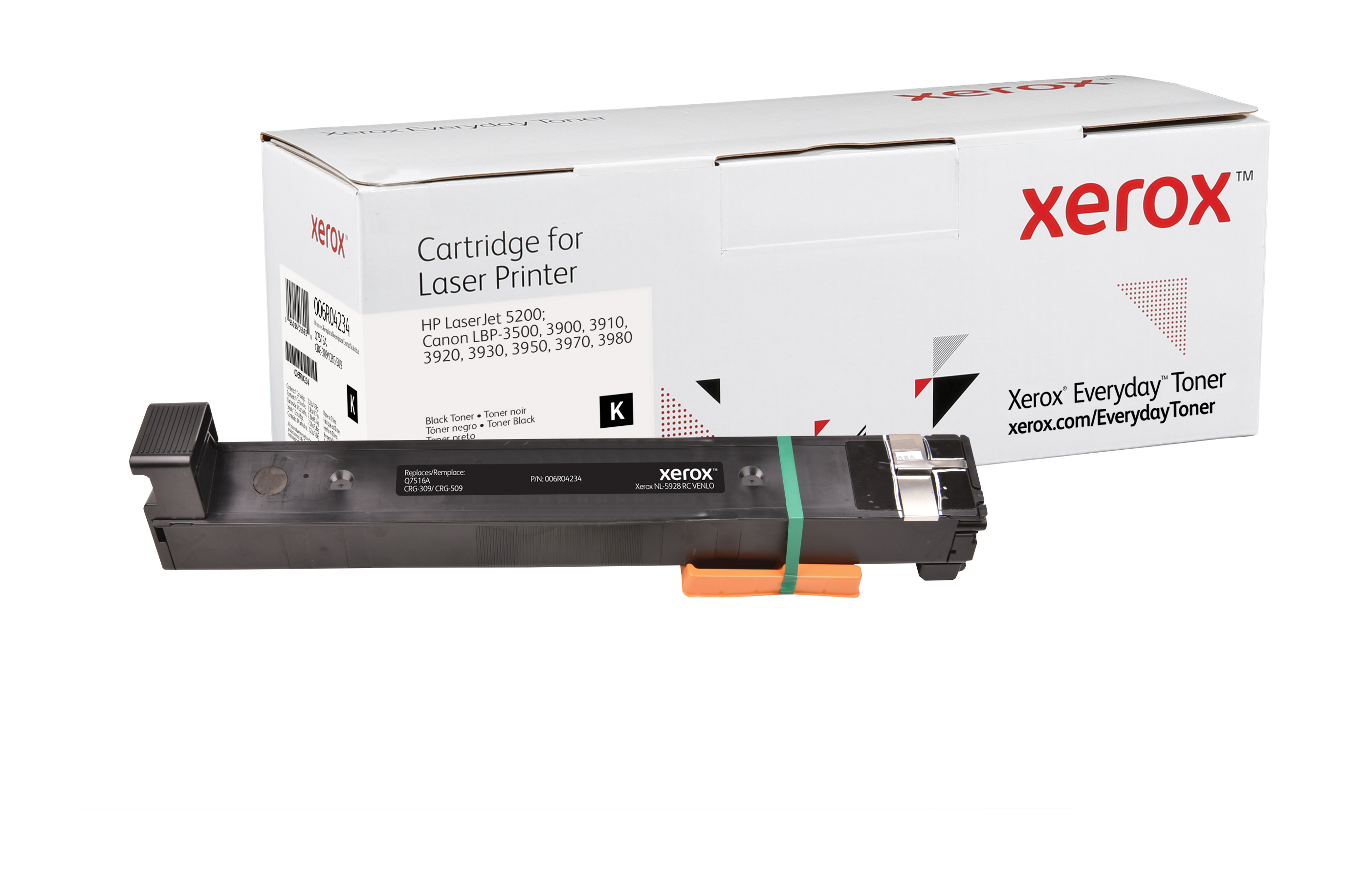 Everyday Black Toner compatible with HP 16A (Q7516A/ CRG-309/ CRG-509),  Standard Yield 006R04234 by Xerox