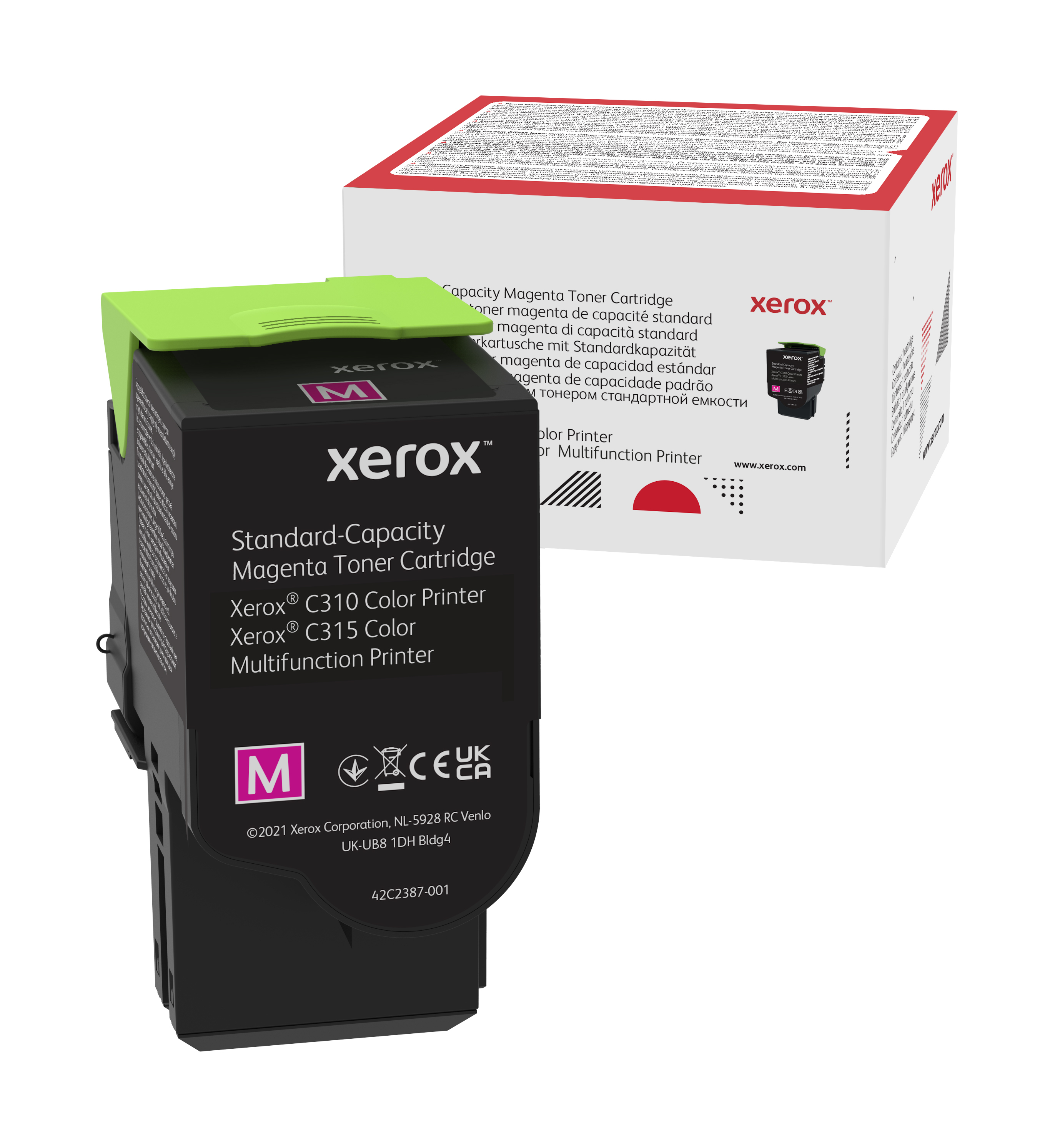 Genuine Xerox Magenta Standard Capacity Toner Cartridge, Xerox C310 & C315  Color Printer, (Use & Return) 006R04358 Genuine Xerox Supplies