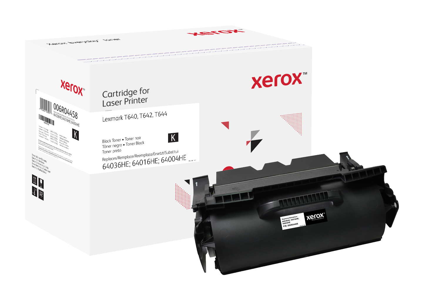 Everyday Schwarz Toner kompatibel mit Lexmark 64036HE; 64016HE; 64004HE,  Hohe Ergiebigkeit 006R04458 Genuine Xerox Supplies