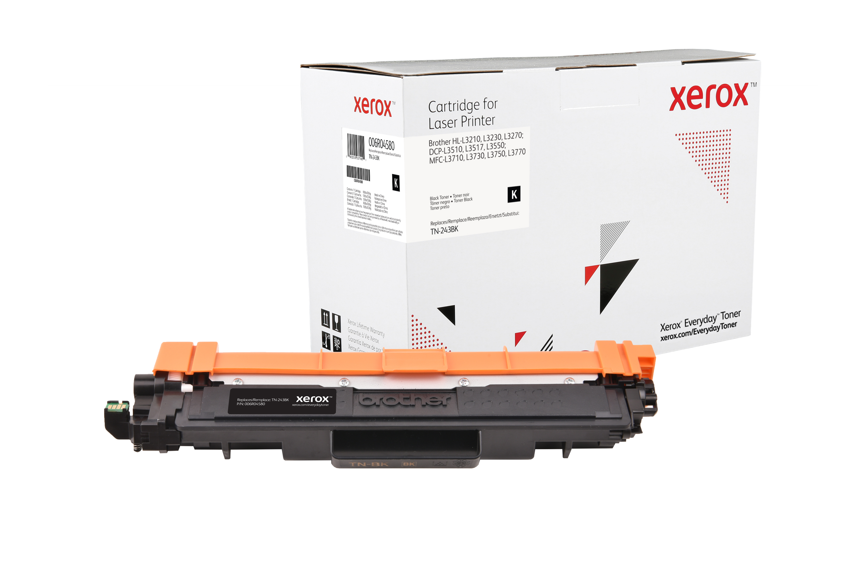 Everyday Black Toner compatible with Brother TN-243BK, High Yield 006R04580  by Xerox