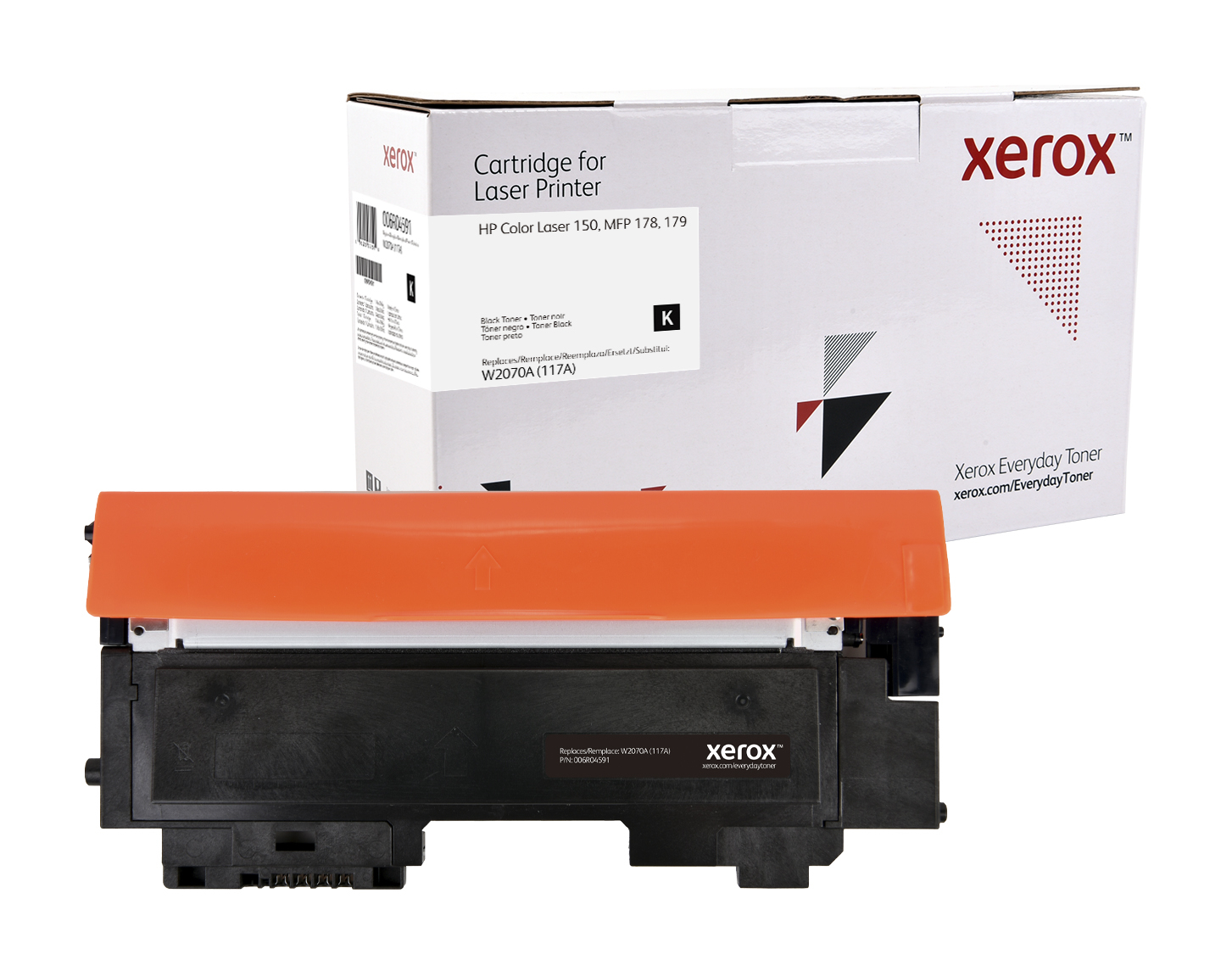 Everyday Black Toner compatible with HP 117A (W2070A), Standard Yield  006R04591 by Xerox
