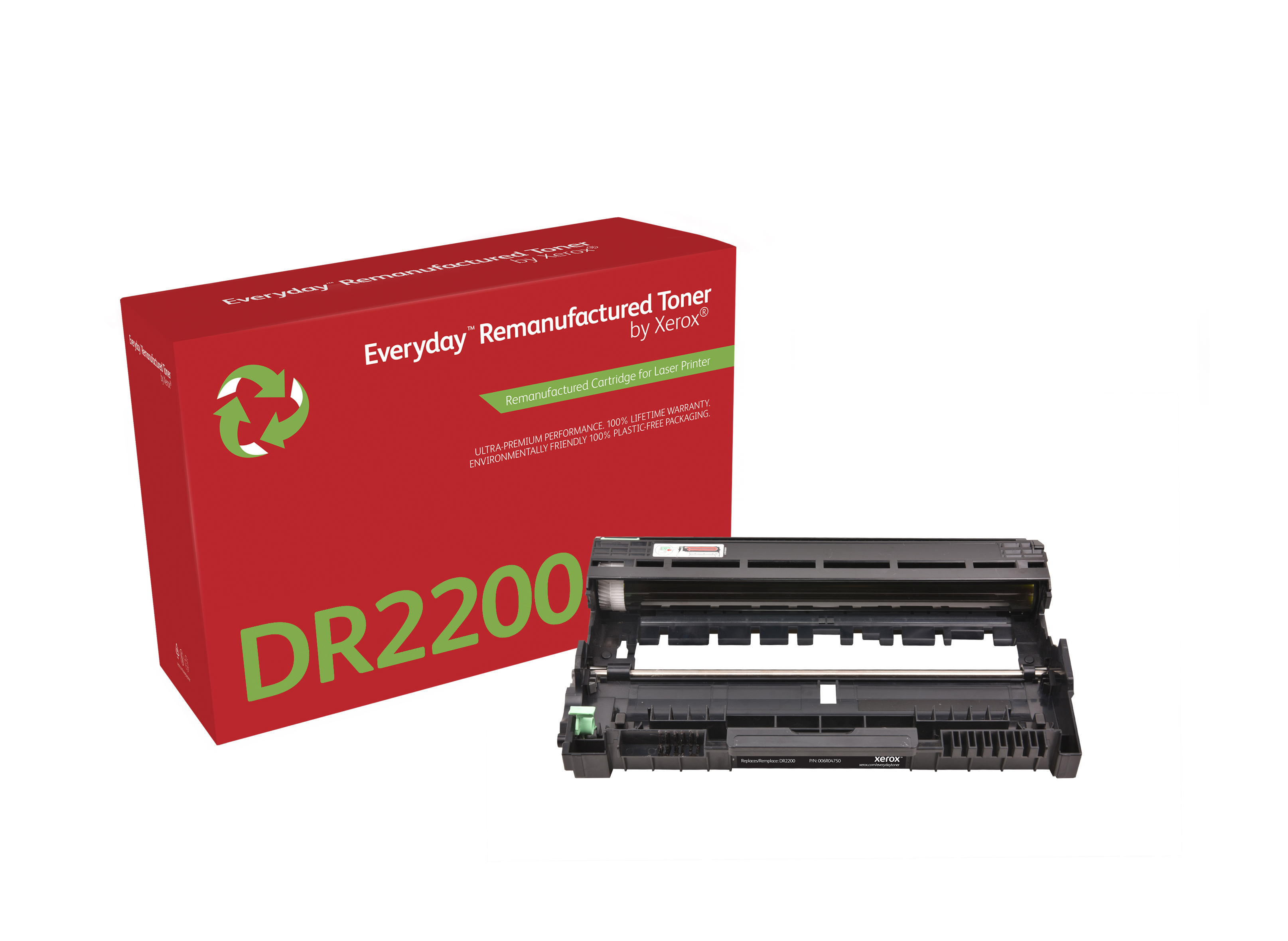 Everyday Black Toner compatible with Brother DR-2200, Standard Yield  006R04750 by Xerox