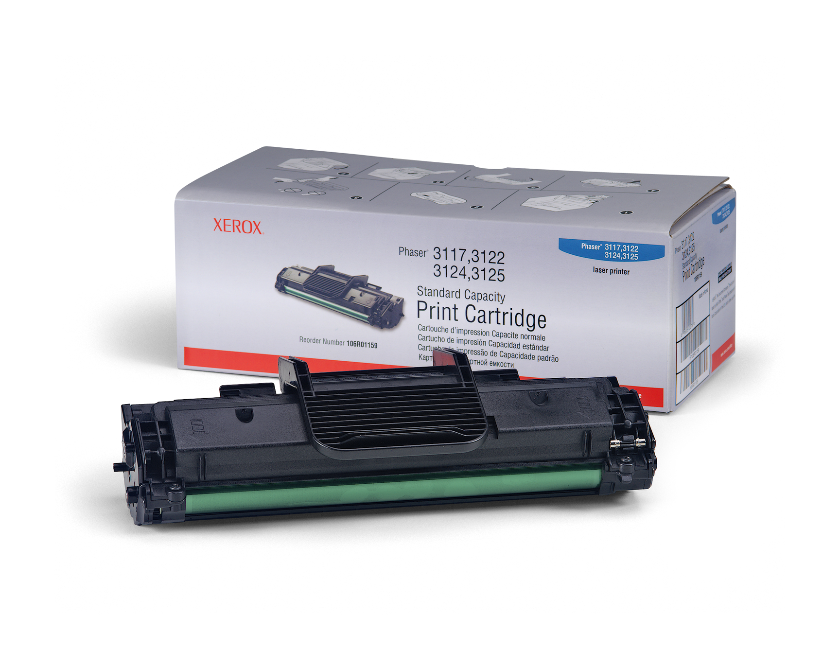 Standard Capacity Print Cartridge For Phaser 3117 / 3122 / 3124 / 3125  106R01159 Genuine Xerox Supplies