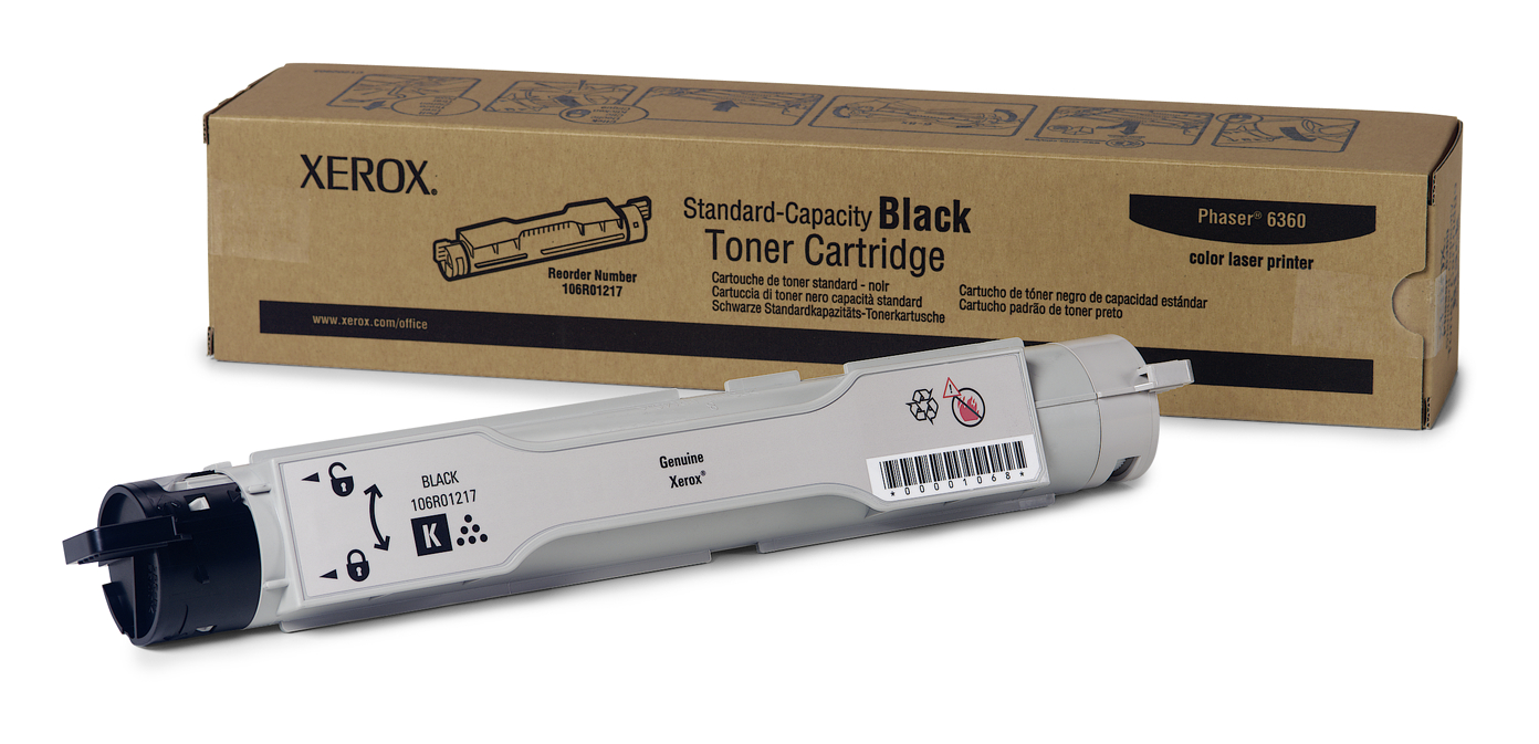 Black Standard Capacity Toner Cartridge, Phaser 6360 106R01217 Genuine Xerox  Supplies