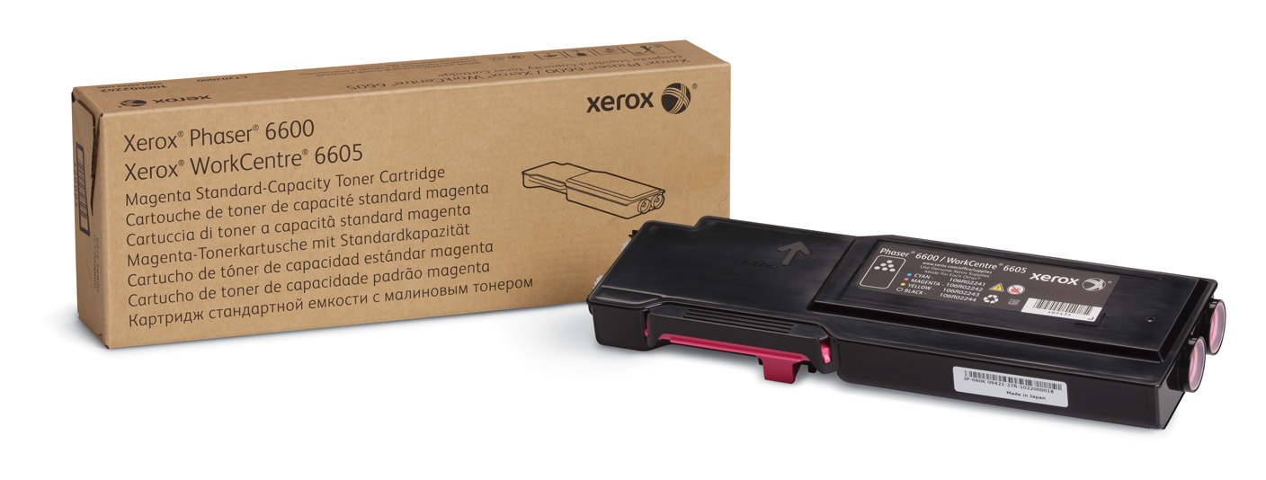 Phaser 6600/WorkCentre 6605, Std Capacity Magenta Toner Cartridge 106R02242  Genuine Xerox Supplies