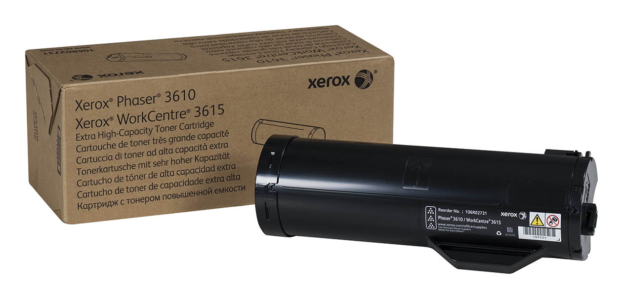 Black Extra High Capacity Toner Cartridge, Phaser 3610, WorkCentre 3615  (25,300 Pages) 106R02731 Genuine Xerox Supplies