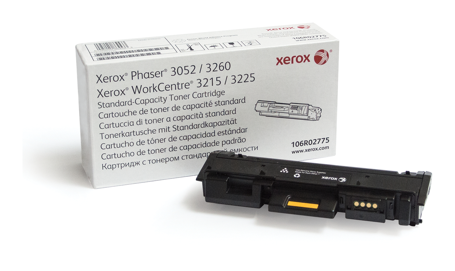 Black, Standard Capacity Toner Cartridge, Phaser 3260/WorkCentre 3215/3225  (1,500 Pages) 106R02775 Genuine Xerox Supplies