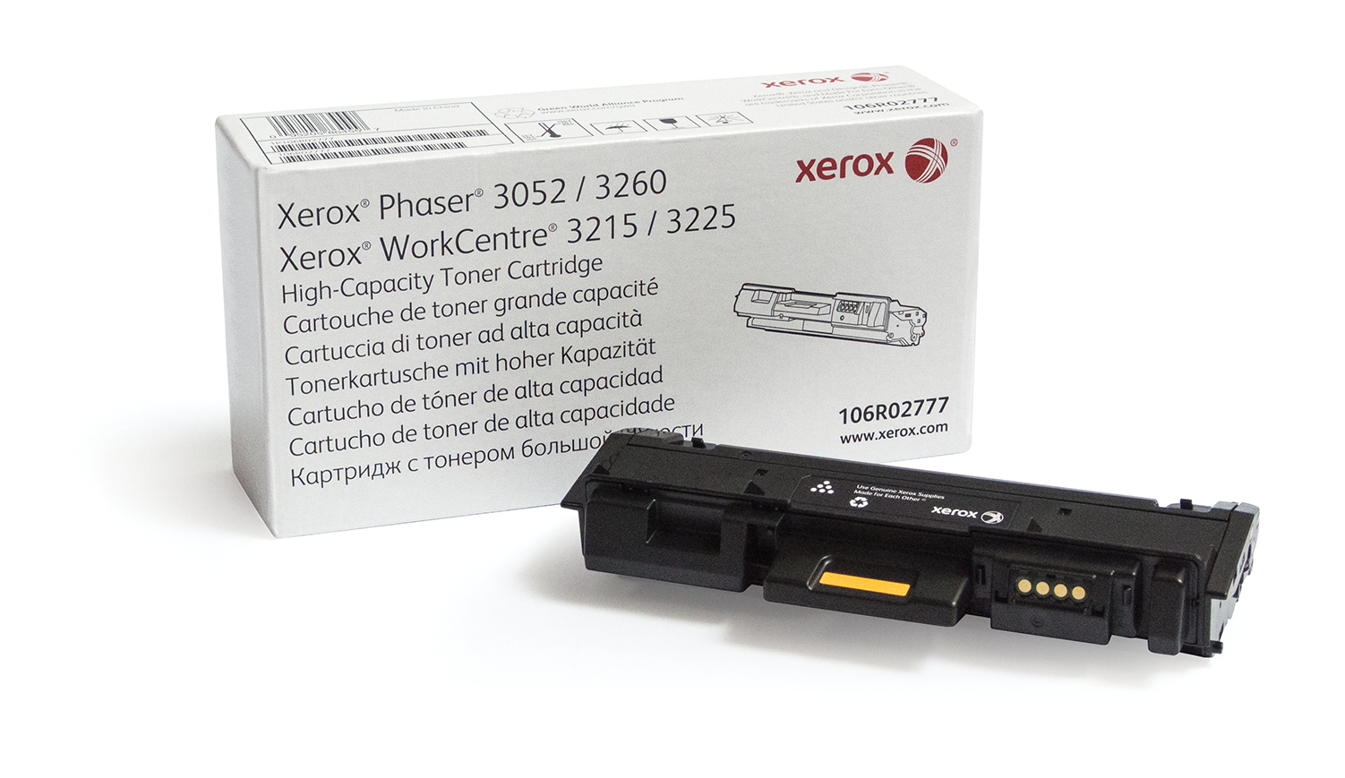 Phaser 3260 WorkCentre 3225 Cartucho tóner NEGRO gran capacidad (3000 págs)  106R02777 Genuine Xerox Supplies