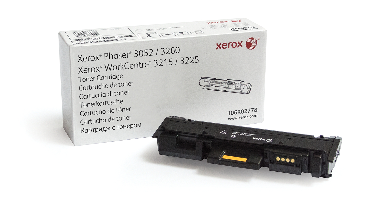 Black Toner Cartridge Phaser 3052/3260/Workcentre 3215/3225 (3 000 Pages)  106R02778 Genuine Xerox Supplies