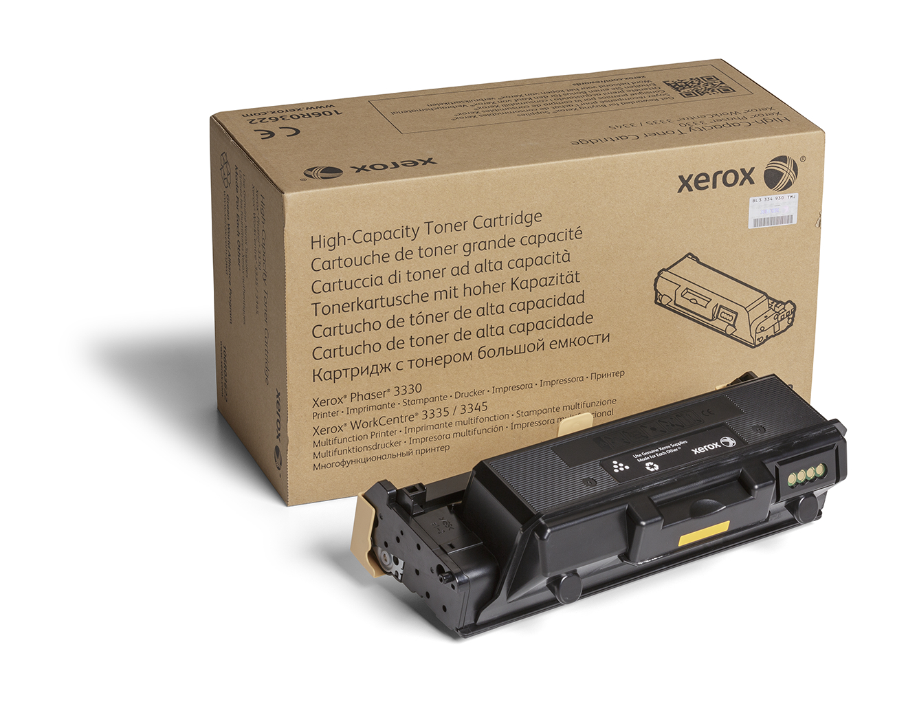 Phaser 3330 WorkCentre 3335/3345 High Capacity BLACK Toner Cartridge (8500  Pages) 106R03622 Genuine Xerox Supplies