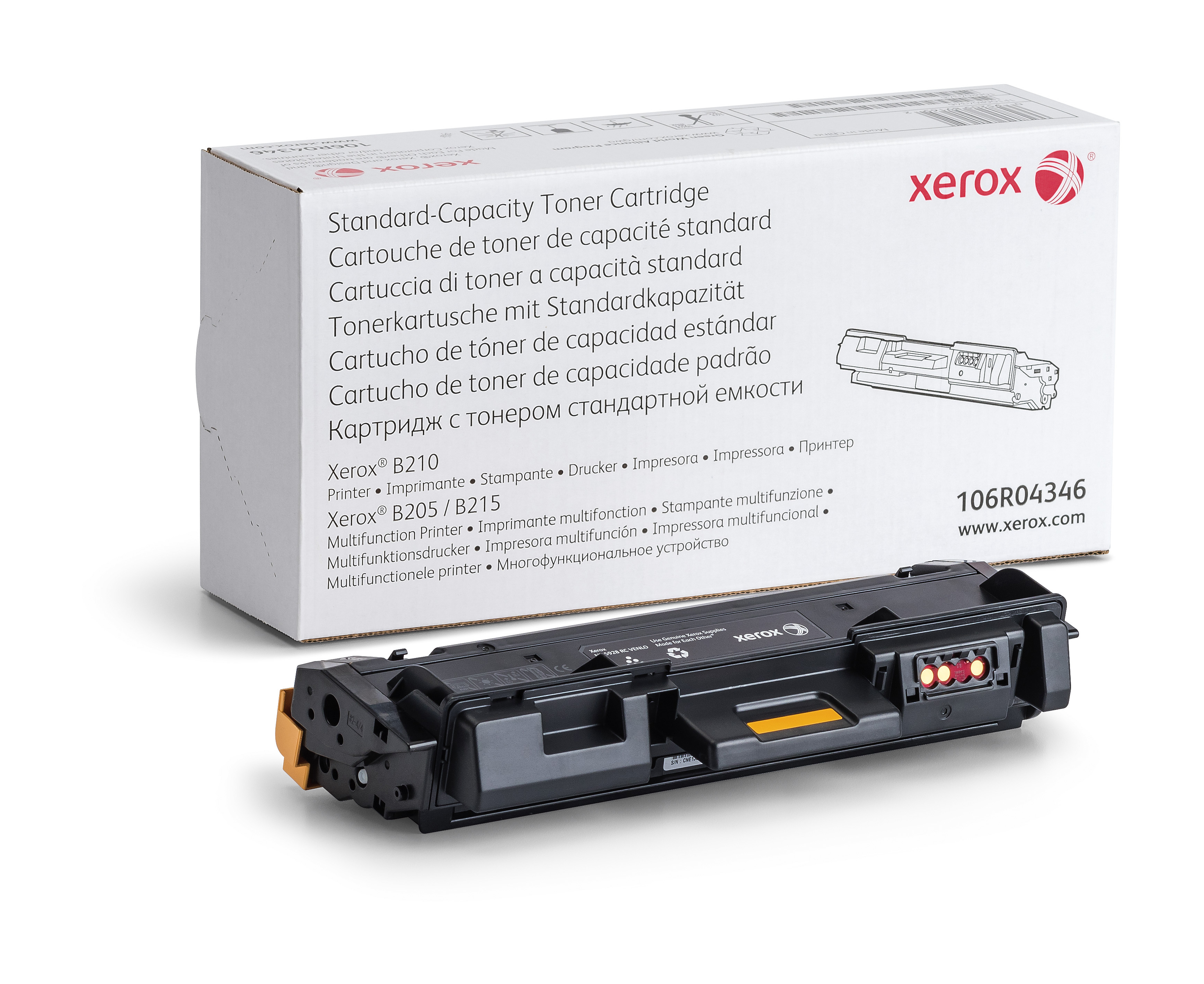 Xerox B210 Printer, B205 MFP, B215 MFP Standard-Capacity Toner Cartridge  (1500 Pages) 106R04346 Genuine Xerox Supplies