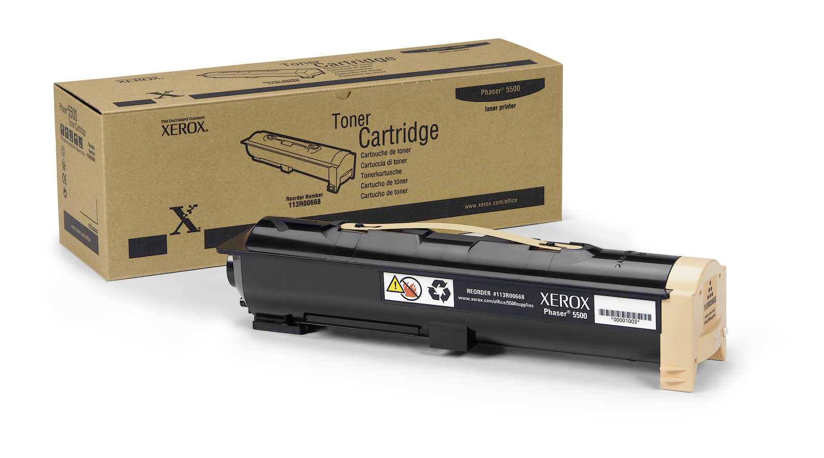 Toner Cartridge Phaser 5500 (30K) 113R00668 Genuine Xerox Supplies