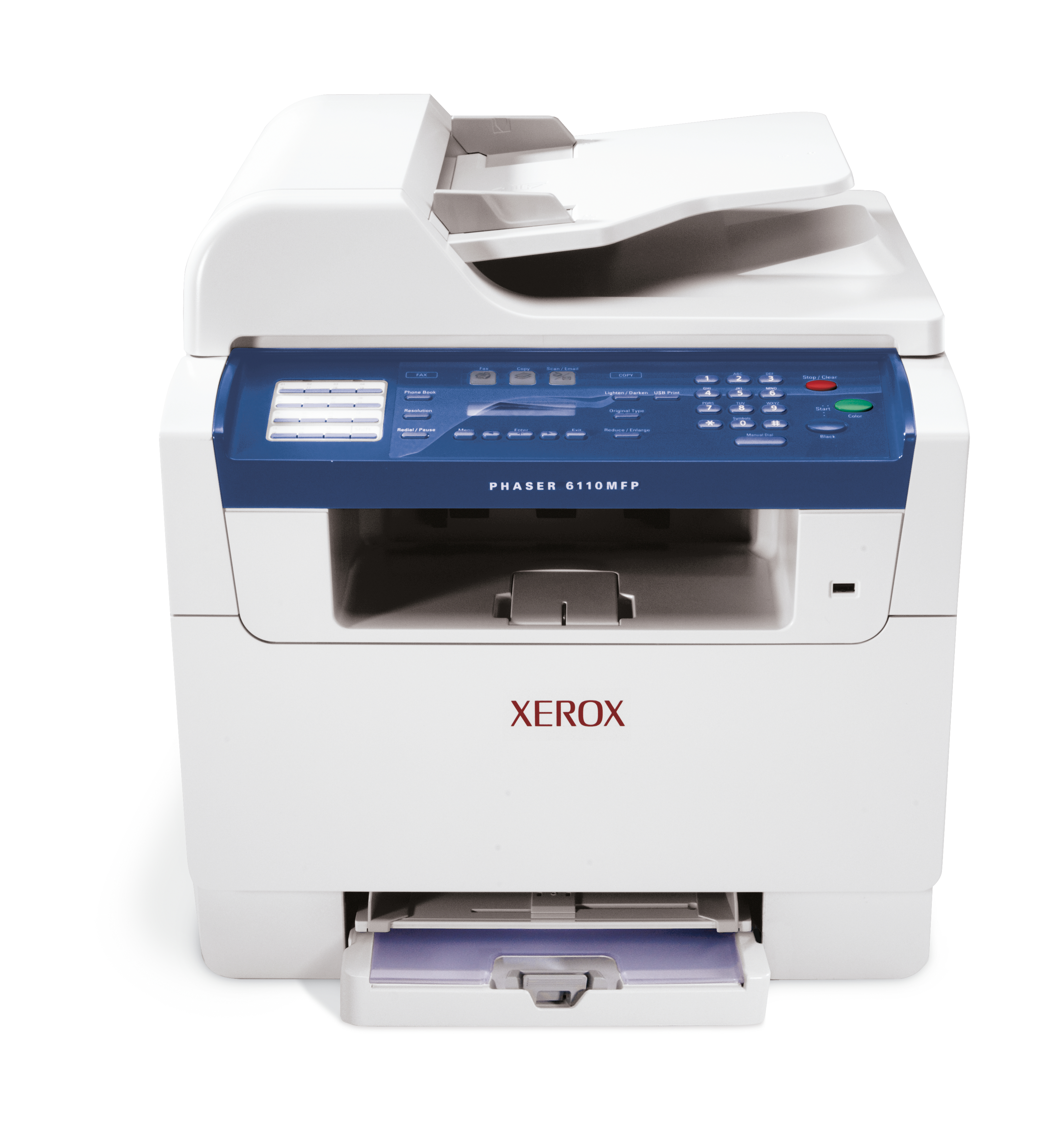 Phaser 6110Mfp Colour Multifunction System With Print/Copy/Scan/Fax, 4 Ppm  Colour, 16 Ppm Black And White,Gdi, Usb/Network, Adf, 128 Mb, 150 Sheet  Input, 220V 6110MFPV/X - Xerox